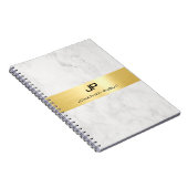 ゴールドと大理石のエレガントでシンプルなモダンテンプレート ノートブック (右側)