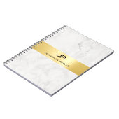 ゴールドと大理石のエレガントでシンプルなモダンテンプレート ノートブック (左側)