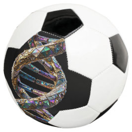 ゴールドと虹色のパールの贅沢なサイエンスデザイン サッカーボール