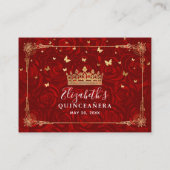 ゴールドと赤いバラの羊皮紙 優雅なディテール エンクロージャーカード (裏面)