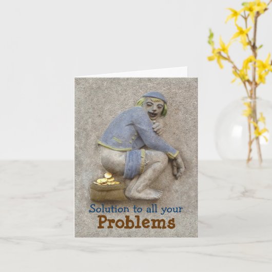 ゴールドのうんこ ～ カード / 招待状 (黄色い花)