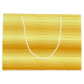 ゴールドのおしゃれでモダンなテンプレート ラージペーパーバッグ (裏面)