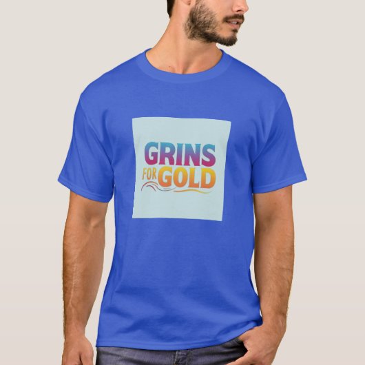 ゴールドのためのグリンス 面白いTシャツ Tシャツ (正面)