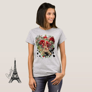 ゴールドのエッフェル塔 Tシャツ