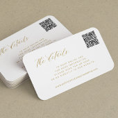 ゴールドのエレガントな結婚式ウェブサイトの詳細 エンクロージャーカード