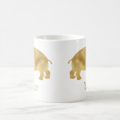 ゴールドのカバの名前 コーヒーマグカップ (中央)