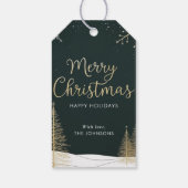 ゴールドのカリグラフィーが華やかなクリスマスの飾り ギフトタグ (裏面)
