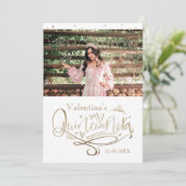 ゴールドのキンセアニェラ感謝カード テンプレート (スタンド正面)