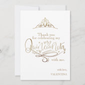 ゴールドのキンセアニェラ感謝カード テンプレート (裏面)