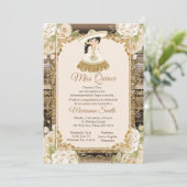  ゴールドのキンセアニエラ メキシカン ミス キンセア ご招待 招待状 (スタンド正面)