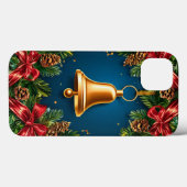 ゴールドのクリスマスベルに囲まれた華やかな赤 Case-Mate iPhoneケース (裏面 (横))