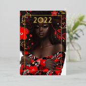 ゴールドのクリスマスホリデーカード 箔シーズンカード (立ち正面)