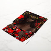 ゴールドのクリスマスホリデーカード 箔シーズンカード (回転した状態)