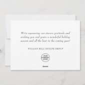 ゴールドのクリスマスボール オーナメント 法人向けグリーティング シーズンカード (裏面)