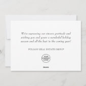 ゴールドのクリスマスボール オーナメント 法人向け年賀状 シーズンカード (裏面)