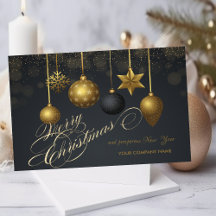 ゴールドのクリスマスボール、スノーフレークのダークカンパニー
