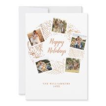 ゴールドのクリスマスリース フォトコラージュ