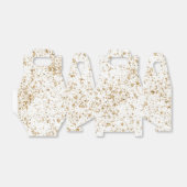 ゴールドのグリッターがエレガントでゴージャス フェイバーボックス (折り畳みなし)