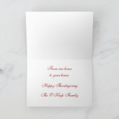 ゴールドのグリーティングカード 水彩の花輪 カード (内部)