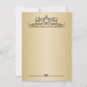 ゴールドのコンフェッティ 退職パーティー招待状 招待状 (裏面)