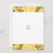 ゴールドのシェブロンボーダー 50周年結婚記念日 招待状 (裏面)
