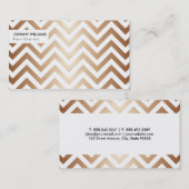 ゴールドのシェブロン 名刺 (正面/裏面)