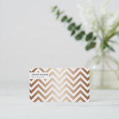 ゴールドのシェブロン 名刺 (スタンド正面)