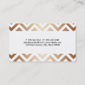 ゴールドのシェブロン 名刺 (裏面)