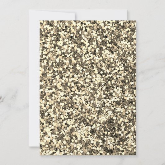 ゴールドのスパンコールドレス ブラックの退職パーティー 招待状 (裏面)