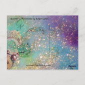 ゴールドのスパークル蝶 ポストカード (裏面)