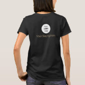 ゴールドのタイポグラフィー従業員名ビジネスロゴサロン Tシャツ (裏面)