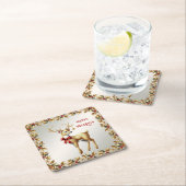 ゴールドのトナカイ ホリデー ペーパーコースター (インサイチュ)