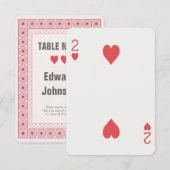 ゴールドのトランプ ラスベガス ウェディング プレイース カード (正面/裏面)