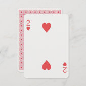 ゴールドのトランプ ラスベガス 結婚式 席札 招待状 (正面/裏面)