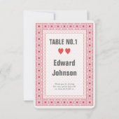 ゴールドのトランプ ラスベガス 結婚式 席札 招待状 (裏面)