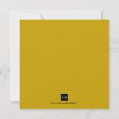 ゴールドのネイビー スクエア フレーム 法人 ホリデー フォーマル 招待状 (裏面)