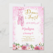 ゴールドのバレリーナの招待状 招待状 (正面)