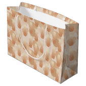 ゴールドのパイナップル模様のトロピカル ラージペーパーバッグ (裏面アングル)