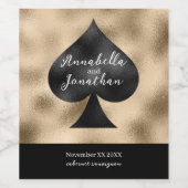 ゴールドのブラックスペード ワインラベル (シングルラベル)