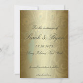 ゴールドのペコック　結婚式場案内 招待状 (裏面)