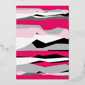 ゴールドのホイルが施されたホットピンクのバー・バット・ミッツヴァ招待状 箔招待状 (裏面)