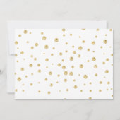 ゴールドのホイル風船 ツインズ ベビーシャワーの招待状 招待状 (裏面)