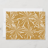 ゴールドのホイル風船 新年のパーティー招待状 招待状 (裏面)