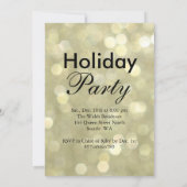 ゴールドのホリデーにお祝いのシャンパンを飲む時間 招待状 (裏面)