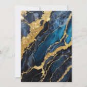 ゴールドのマーブル模様 招待状 (正面)
