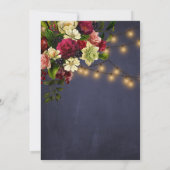 ゴールドのライトが冬の素朴なネイビーのベイビーシャワーを彩る 招待状 (裏面)