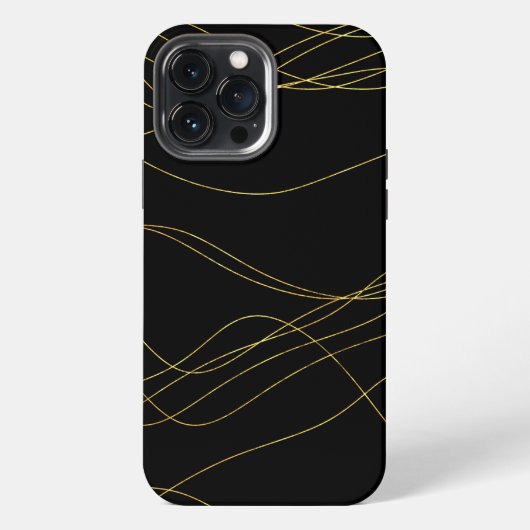 ゴールドのラインがおしゃれ iPhoneケース (裏面)