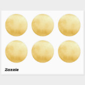 ゴールドのラメ入り丸型ステッカー ラウンドシール (シート)