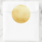 ゴールドのラメ入り丸型ステッカー ラウンドシール (バッグ)