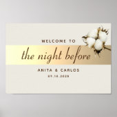 ゴールドのリハーサルディナーウェルカム ポスター (正面)